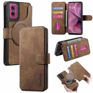 For Motorola Moto G55 CaseNeo MagSafe RFID Anti-theft Retro Leather Phone Case(Brown)