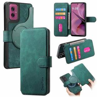 For Motorola Moto G55 CaseNeo MagSafe RFID Anti-theft Retro Leather Phone Case(Green)