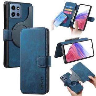 For Motorola Moto G 2025 CaseNeo MagSafe RFID Anti-theft Retro Leather Phone Case(Blue)