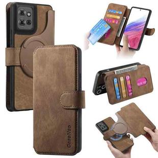 For Motorola Moto G Power 2025 CaseNeo MagSafe RFID Anti-theft Retro Leather Phone Case(Brown)