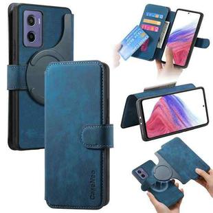 For Motorola Moto G05 CaseNeo MagSafe RFID Anti-theft Retro Leather Phone Case(Blue)