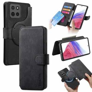 For Motorola Moto G15 CaseNeo MagSafe RFID Anti-theft Retro Leather Phone Case(Black)