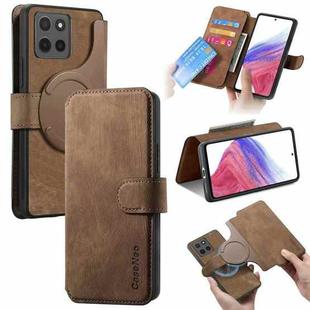 For Motorola Moto G15 CaseNeo MagSafe RFID Anti-theft Retro Leather Phone Case(Brown)