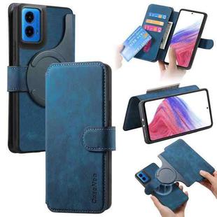 For Motorola Moto G45 5G CaseNeo MagSafe RFID Anti-theft Retro Leather Phone Case(Blue)