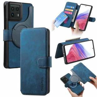 For Motorola Edge 50 Ultra CaseNeo MagSafe RFID Anti-theft Retro Leather Phone Case(Blue)