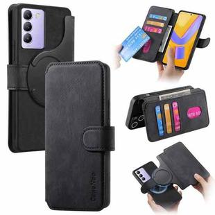For vivo V40 SE / V40 Lite IDN CaseNeo MagSafe RFID Anti-theft Retro Leather Phone Case(Black)
