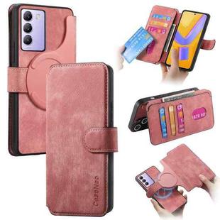 For vivo V40 SE / V40 Lite IDN CaseNeo MagSafe RFID Anti-theft Retro Leather Phone Case(Pink)