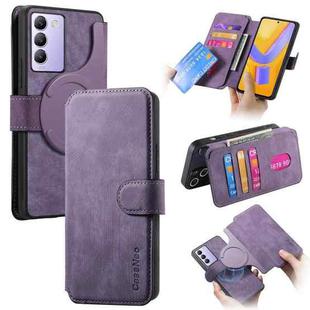 For vivo V40 SE / V40 Lite IDN CaseNeo MagSafe RFID Anti-theft Retro Leather Phone Case(Purple)