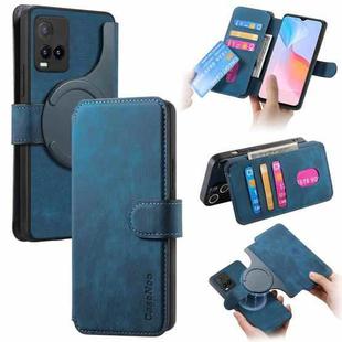 For vivo Y21s / Y32 / Y21T / Y3T CaseNeo MagSafe RFID Anti-theft Retro Leather Phone Case(Blue)