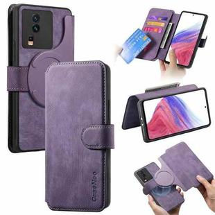 For vivo iQOO Neo7 CaseNeo MagSafe RFID Anti-theft Retro Leather Phone Case(Purple)