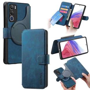 For vivo Y19s 4G CaseNeo MagSafe RFID Anti-theft Retro Leather Phone Case(Blue)