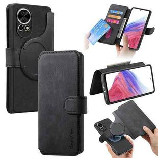For Huawei nova 12 Pro CaseNeo MagSafe RFID Anti-theft Retro Leather Phone Case(Black)