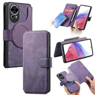 For Huawei nova 12 / 13 CaseNeo MagSafe RFID Anti-theft Retro Leather Phone Case(Purple)