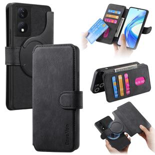 For Honor X7b CaseNeo MagSafe RFID Anti-theft Retro Leather Phone Case(Black)