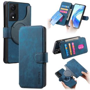 For Honor X7b CaseNeo MagSafe RFID Anti-theft Retro Leather Phone Case(Blue)