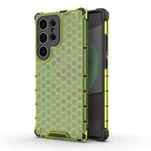 For Samsung Galaxy S25 Ultra 5G Honeycomb Shockproof Phone Case(Green)