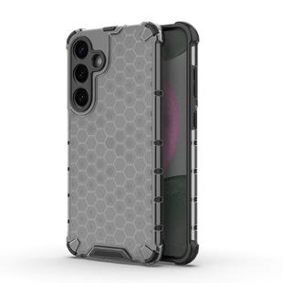For Samsung Galaxy S25+ 5G Honeycomb Shockproof Phone Case(Black)