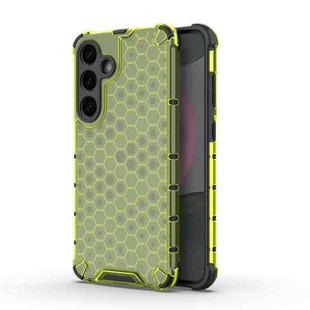 For Samsung Galaxy S25+ 5G Honeycomb Shockproof Phone Case(Green)