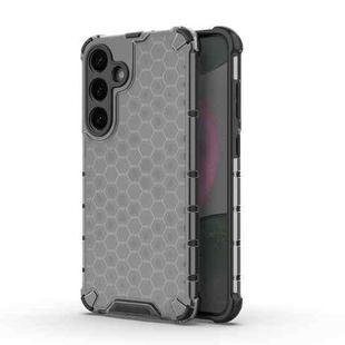 For Samsung Galaxy S25 5G Honeycomb Shockproof Phone Case(Black)