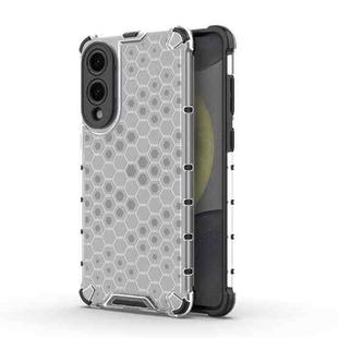 For Samsung Galaxy S25 Edge 5G Honeycomb Shockproof Phone Case(White)