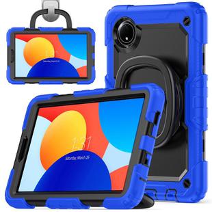 For Xiaomi Redmi Pad SE 8.7 2024 D Type Silicone Hybrid PC Tablet Case with Handle Holder(Blue)