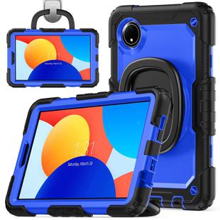 For Xiaomi Redmi Pad SE 8.7 2024 D Type Silicone Hybrid PC Tablet Case with Handle Holder(Blue PC)