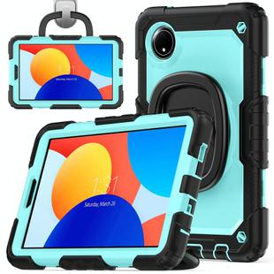 For Xiaomi Redmi Pad SE 8.7 2024 D Type Silicone Hybrid PC Tablet Case with Handle Holder(Light Blue PC)