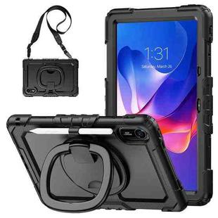 For Xiaomi Redmi Pad 2 D Type Silicone Hybrid PC Tablet Case with Handle Holder(Black)