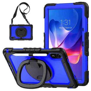 For Xiaomi Redmi Pad 2 D Type Silicone Hybrid PC Tablet Case with Handle Holder(Blue PC)