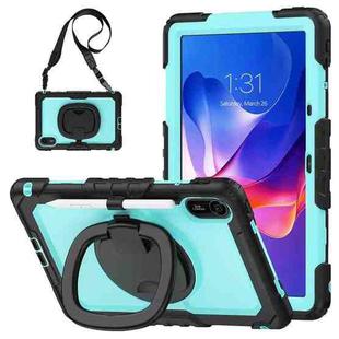 For Xiaomi Redmi Pad 2 D Type Silicone Hybrid PC Tablet Case with Handle Holder(Light Blue PC)