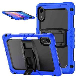 For Xiaomi Redmi Pad 2 11 2025 Silicone Hydric PC Tablet Case with Shoulder Strap & Holder(Dark Blue)