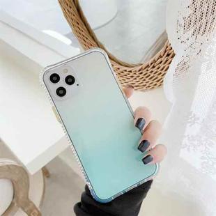 For iPhone 12 Pro Max Gradient Shockproof TPU + Acrylic Protective Case with Detachable Buttons(Gradient Green)