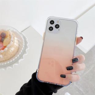 For iPhone 12 mini Gradient Shockproof TPU + Acrylic Protective Case with Detachable Buttons(Gradient Orange)