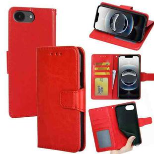 For iPhone 16e Crystal Texture Leather Phone Case(Red)