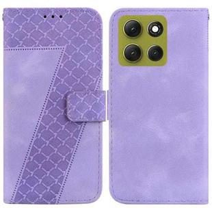 For Motorola Moto G86 5G Seven-shaped Embossed Leather Phone Case(Purple)
