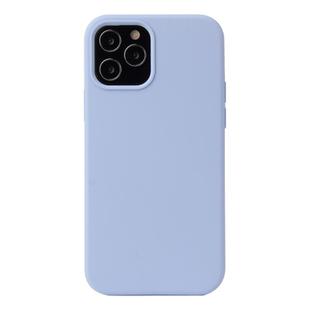 For iPhone 12 mini Solid Color Liquid Silicone Shockproof Protective Case(Lilac Purple)