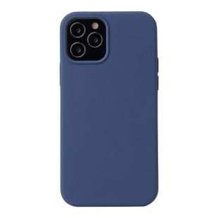 For iPhone 12 Pro Max Solid Color Liquid Silicone Shockproof Protective Case(Diamond Blue)