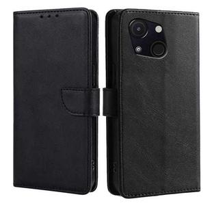 For Itel A50C 4G Calf Texture Buckle Flip Leather Phone Case(Black)