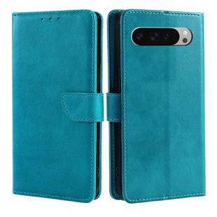 For Google Pixel 9 Pro XL Calf Texture Buckle Flip Leather Phone Case(Light Blue)
