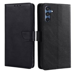 For Samsung Galaxy M35 5G Calf Texture Buckle Flip Leather Phone Case(Black)