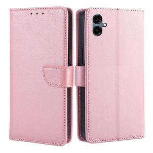 For Samsung Galaxy A06 Calf Texture Buckle Flip Leather Phone Case(Rose Gold)