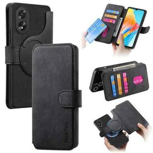 For OPPO A38 4G / A18 4G CaseNeo MagSafe RFID Anti-theft Retro Leather Phone Case(Black)