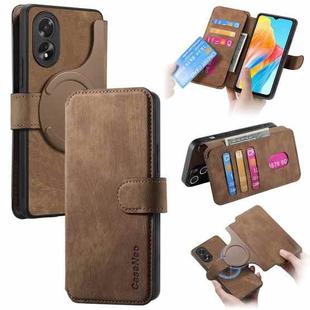 For OPPO A38 4G / A18 4G CaseNeo MagSafe RFID Anti-theft Retro Leather Phone Case(Brown)