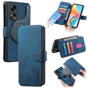 For OPPO A58 4G CaseNeo MagSafe RFID Anti-theft Retro Leather Phone Case(Blue)