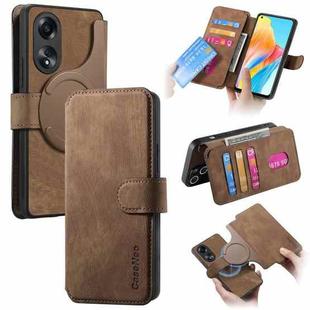 For OPPO A78 4G CaseNeo MagSafe RFID Anti-theft Retro Leather Phone Case(Brown)