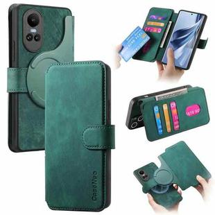 For OPPO Reno10 5G Global CaseNeo MagSafe RFID Anti-theft Retro Leather Phone Case(Green)