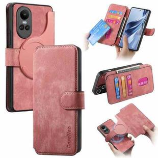 For OPPO Reno10 5G Global CaseNeo MagSafe RFID Anti-theft Retro Leather Phone Case(Pink)