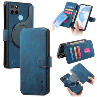For Realme C21Y CaseNeo MagSafe RFID Anti-theft Retro Leather Phone Case(Blue)