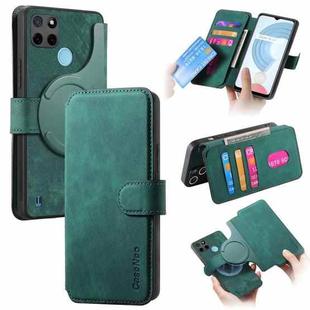 For Realme C21Y CaseNeo MagSafe RFID Anti-theft Retro Leather Phone Case(Green)