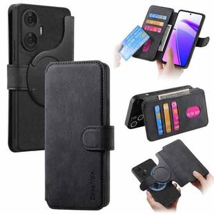For Realme C55 CaseNeo MagSafe RFID Anti-theft Retro Leather Phone Case(Black)